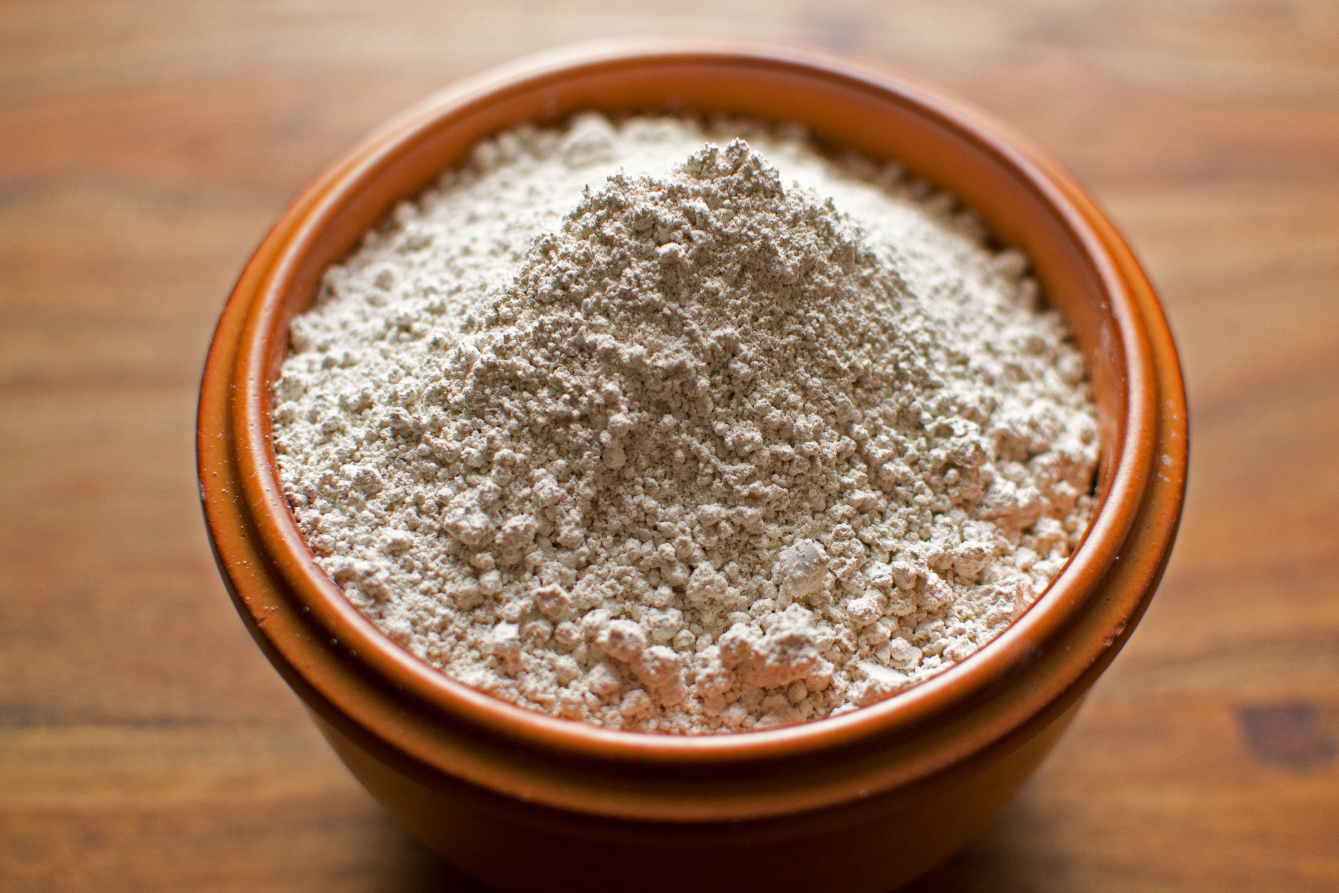 Diatomaceous Earth in an earthenware bowl